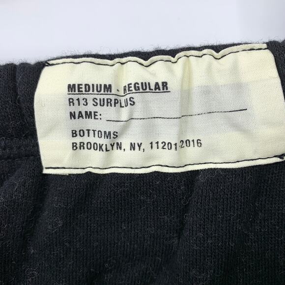 R13 Surplus Dropped Crotch Sweatpants Mens Size Medium Gray Black Jogger NEW - Picture 7 of 8